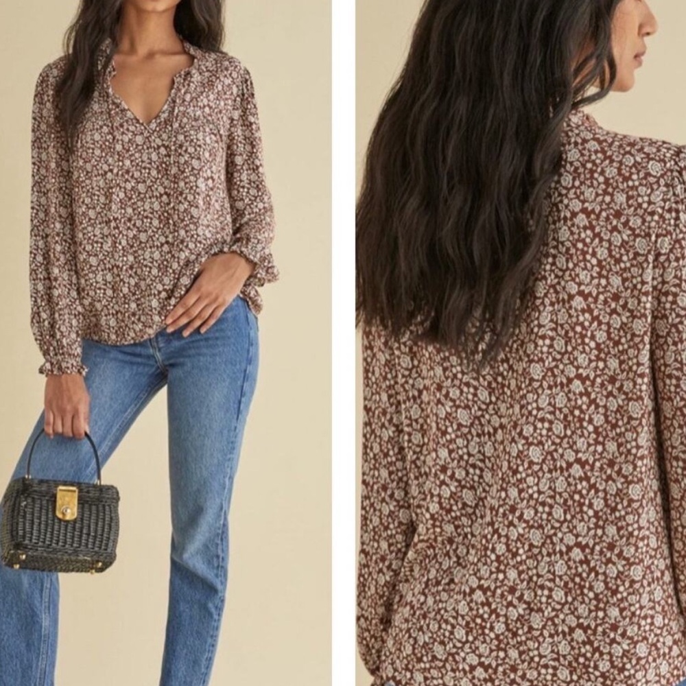 NWT Reformation Amira Floral Top sz S
